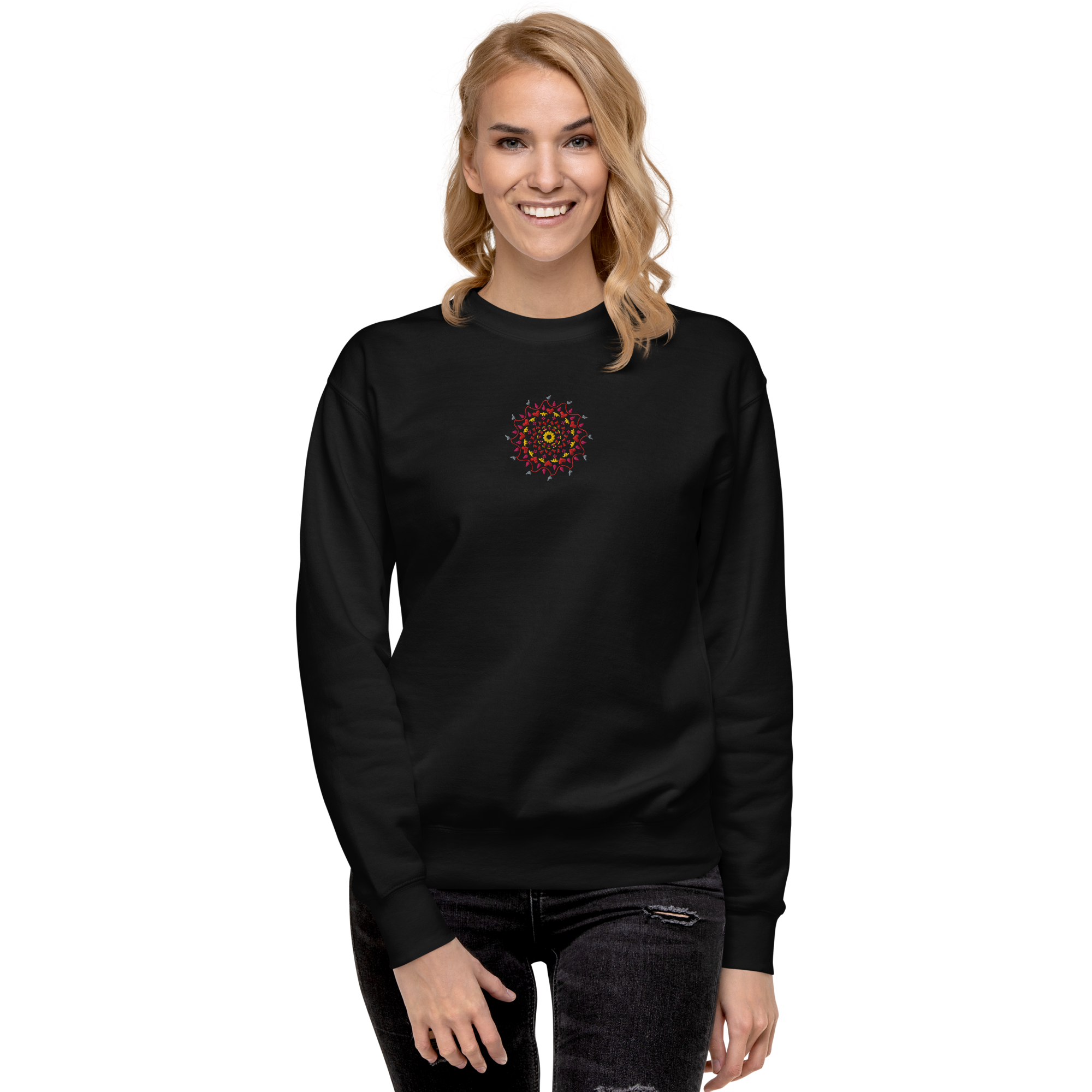 Mandala Embroidery Sweatshirt - Image 3