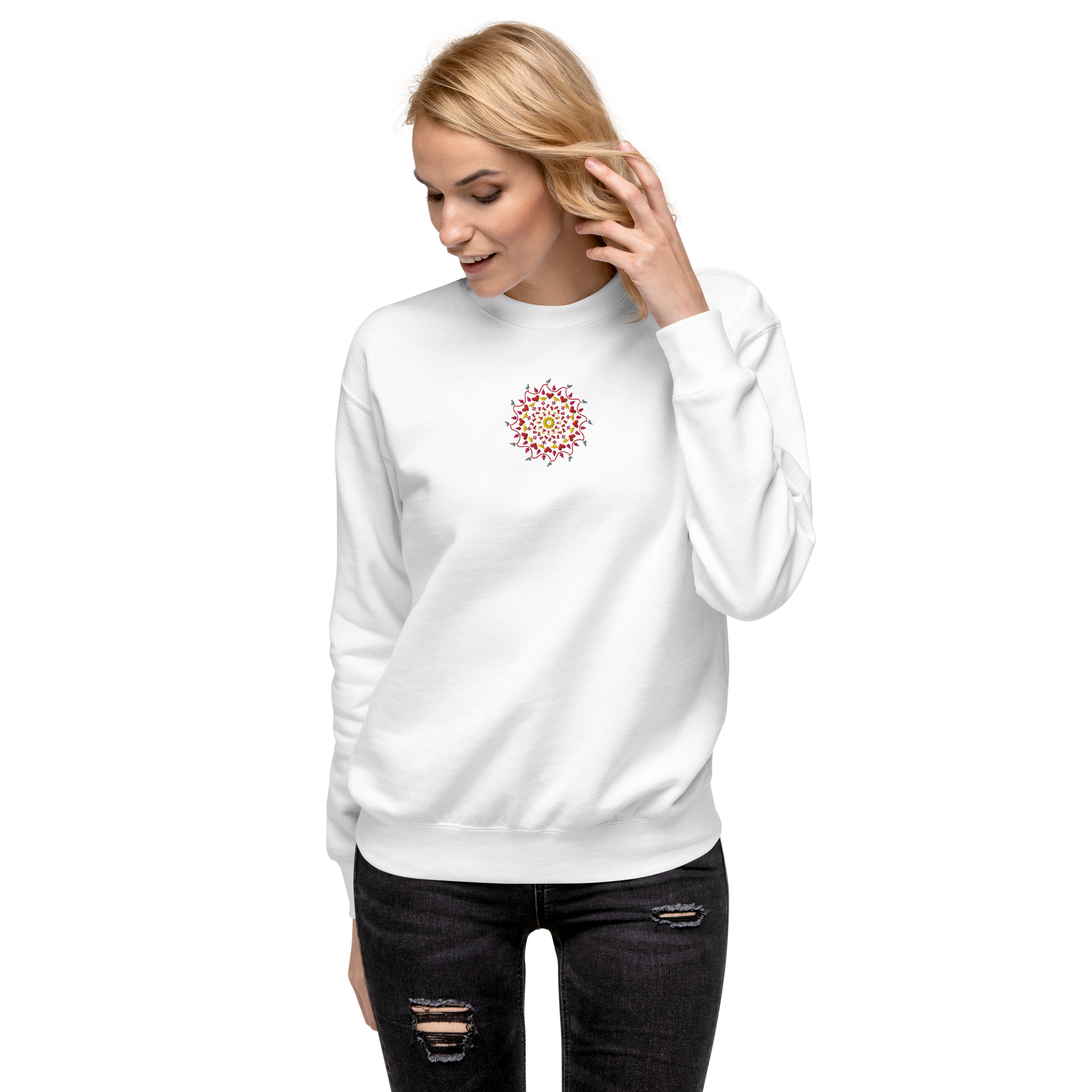Mandala Embroidery Sweatshirt - Image 2