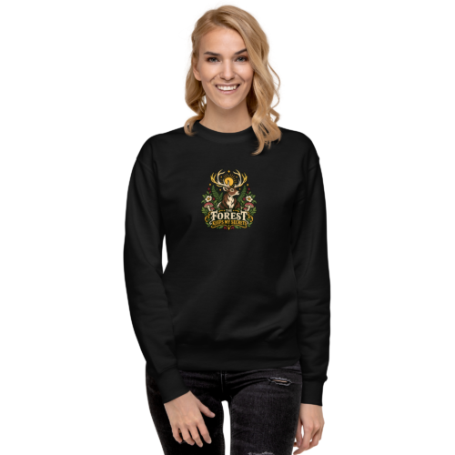 The Forest Keeps My Secrets Deer Graphic Sweatshirt